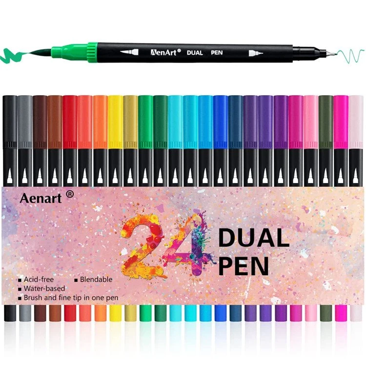 24 stylos de planificateur de journal de couleur marqueur à pointe fine