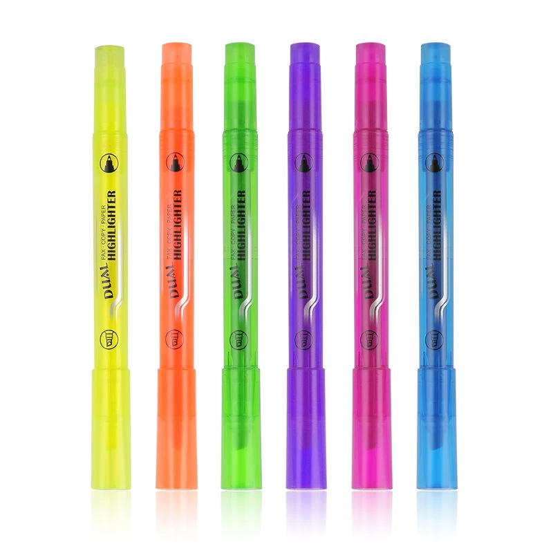 Stylo surligneur fluorescent à double tête