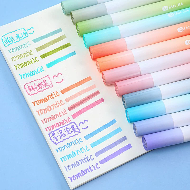 Surligneurs pastel 12 couleurs