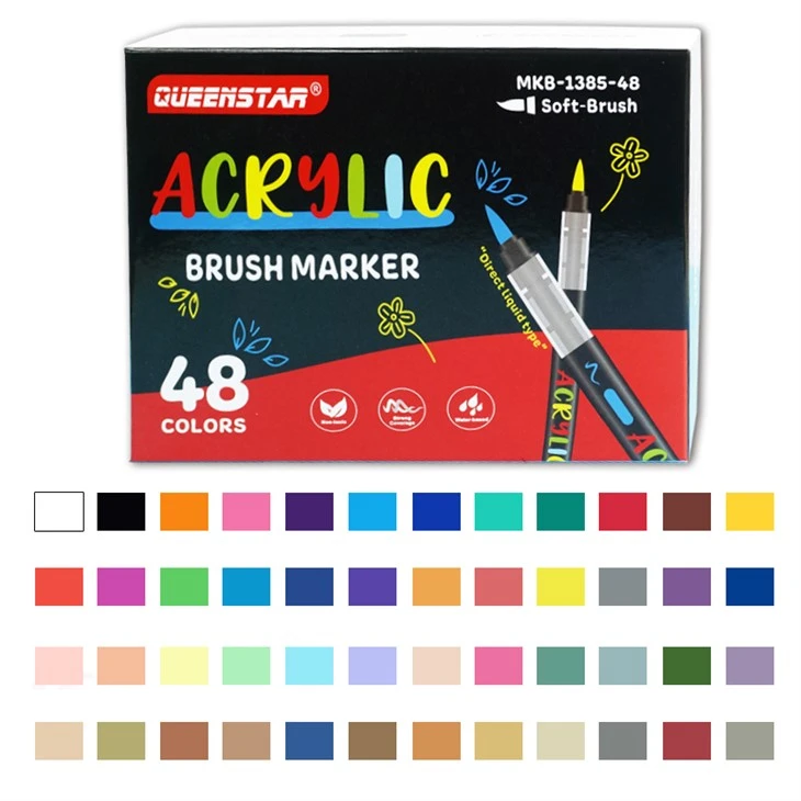 48 Color High Quality Acrylic Paint Marker Pen Set